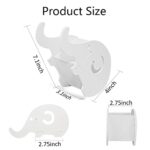 Pencil Holder with Phone Stand, Cute Elephant Office Supplies Desk Organizer, Desk Decoration Multifunctional Stationery Box for Christmas Holiday New Year Gifts, Great for Kids Women Coworkers(White)