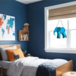 Elephant Suncatcher Stained Glass Hanging – Decorations for Window Wall Garden | Suncatchers Capture The Sunshine and Add Brilliance to Your Home, Blue Elephant Gift for Women