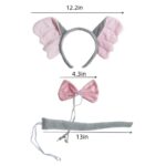 Bwerfuet 4 Pieces Elephant Costume Tutu Set Animal Themed Dress Costume Bow Tie Tail Kit for Halloween Party Dress Up