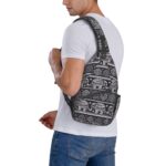 Vintage Elephant Sling Backpack Unisex Crossbody Chest Bag Shoulder Chest Bag For Women Men Hiking Travel