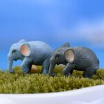 X Hot Popcorn 20 Pcs Miniature Elephant Figures Elephant Family Wild Life Figurines Animals Educational Figurine Realistic Wild Elephant for Home and Office Decoration