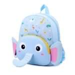 Tanweibago Toddler Backpack,12inch Preschool Backpack Cute Neoprene Cartoon Animal Waterproof Lightweigt Kids Schoolbag for Boys Girls (Elephant)