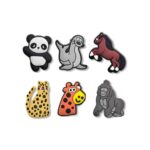 BOWNDY Jungle Animals Charms for Croc Clog shoes Decoration,Jungle Safari Animals Monkey Lion Tiger Zebra Elephant Shoe Charms,Bulk Charms,Charms Cute,Random Charms