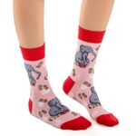 Good Luck Sock Women’s Elephant Putting on Shoes Socks, Adult, Shoe Size 5-9