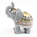 W Feng Shui 4.5″(H) Elephant Wealth Lucky Figurine Home Decor Housewarming Gift (G16240)