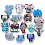 MOKADON 16 Pcs Elephant Shoe Charms, Shoe Decoration Party Gifts For Boys Girls Kids, Women.