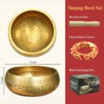 Lhasa Legend Tibetan Singing Bowl Set — Meditation Sound Bowl Handcrafted in Nepal for Yoga, Chakra Healing, Mindfulness, and Stress Relief — Unique Spiritual Gifts for Women and Men