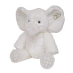 Lambs & Ivy Signature Jamboree Plush Elephant – Marshmallow – Gray, Gold, White