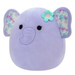 Squishmallows Original 20-Inch Anjali Purple Elephant with Tie-Dye Ears and Flower – Official Jazwares Jumbo Plush