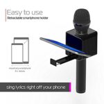 Tzumi PopSolo – Rechargeable Bluetooth Karaoke Microphone and Voice Mixer with Smartphone Holder – Great for All Ages (Black)