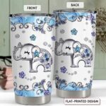 SANDJEST Elephant Tumbler 20oz Jewelry Drawings Stainless Steel Insulated Tumblers Elephants Gifts for Women Girls Coffee Travel Mug Cup Gift for Birthday Christmas