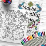 Maybe Swearing Will Help Adult Coloring Book Set – for Adults Relaxation with Markers in a Case – Motivational Swear Word Anxiety Relief – Color Cuss & Laugh Your Way to Less Stress